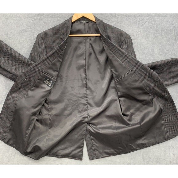 Jos A Bank Sport Coat Mens Size 44L Gray Single Breasted Vented Notch Two Button - Picture 13 of 16